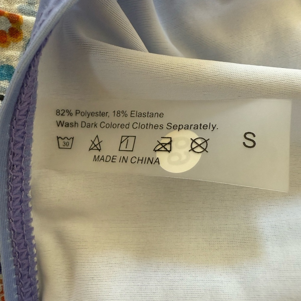 Pink and Purple Color Block Bikini Set Size S - Picture 3 of 3